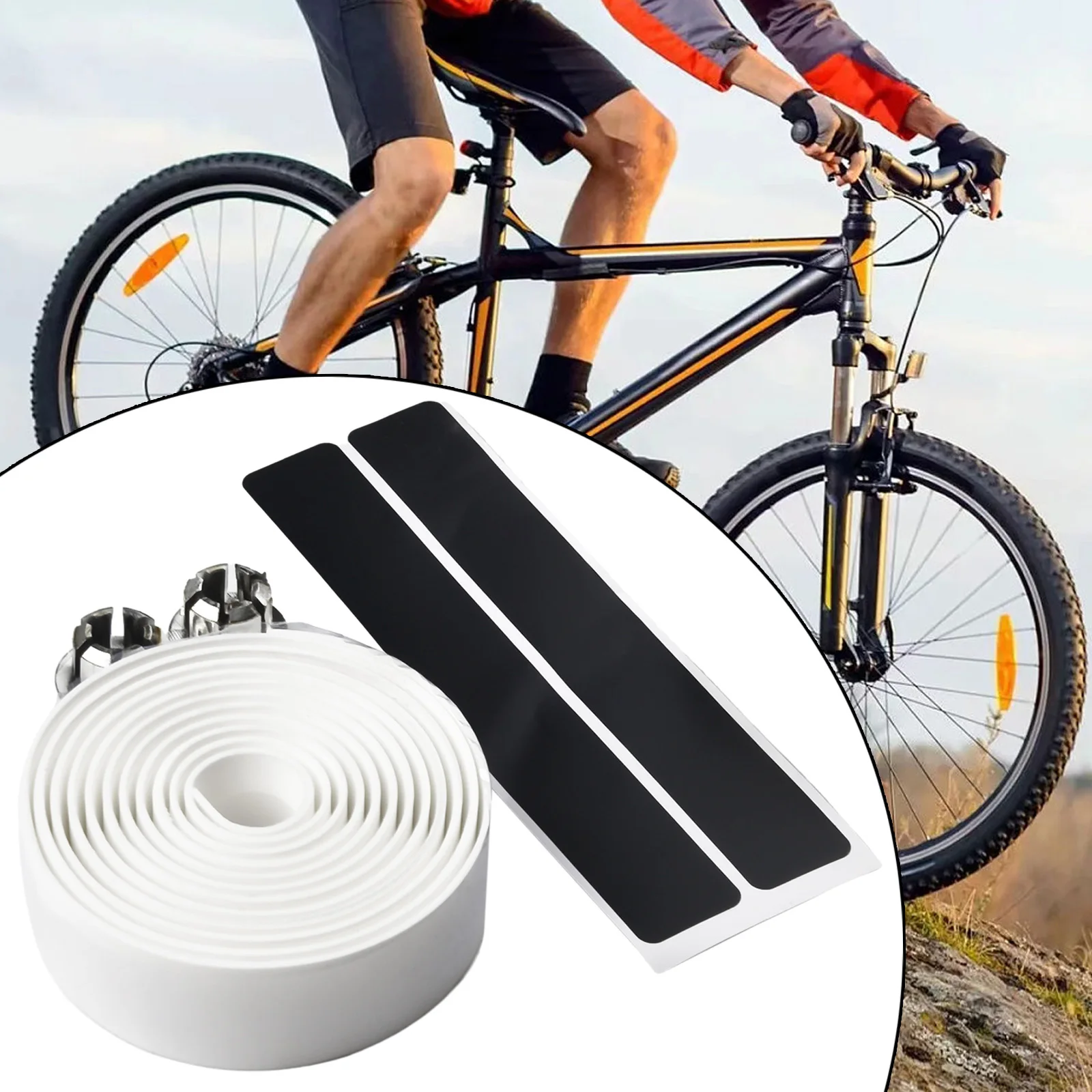 EVA Bar Tape High Tenacity Handlebar Tape Adhesive Shock Absorbing With Hole For Road Bike