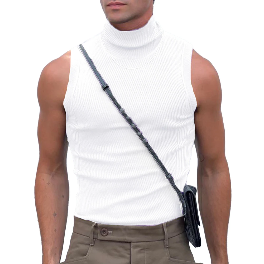 

Regular Vest Vest Skinny Sleeveless Slim Fit T Shirt Tank Tops Bodybuilding Tops Brand New Fitness Turtleneck Gym
