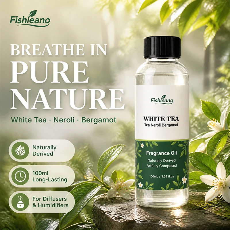 White Tea Fragrance Oil Aroma Diffuser Oil with Neroli Bergamot, Natural Essential Oil Blend for Ultrasonic Diffuser Humidifier