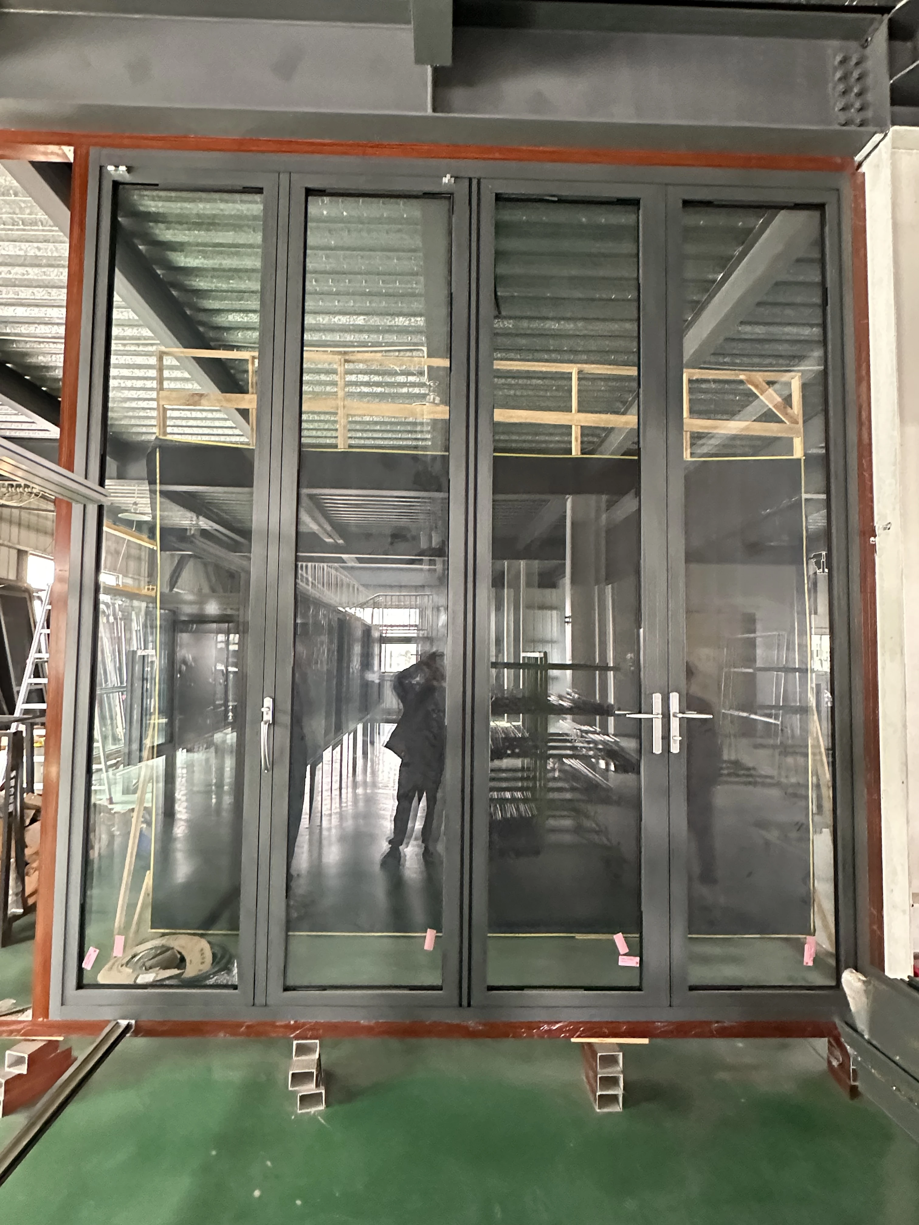 Balcony Accordion Bifold Door Design Exterior Aluminum Alloy Glass