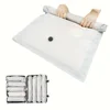 Travel Roll-Up Vacuum Storage Bags, Reusable Fabric Cloth Luggage Compression Pack Bag Fit Clothing, No Need Air Pump 1