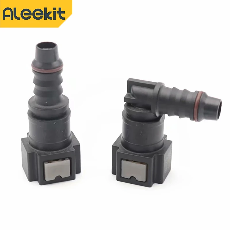 

Aleekit Car Fuel Line Coupler Hose Quick Connect ID6 ID8 Rubber Nylon Oil Line Pipe Adapter Disconnect Release Hose Connector