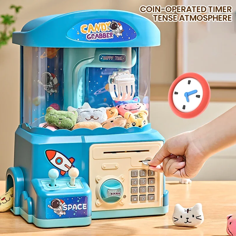 Coin Operated Claw Machine Piggy Bank Toy Game