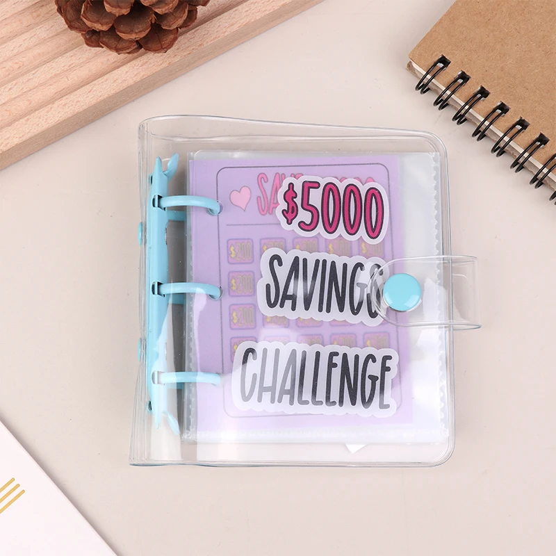 Mini Tasarruf Mücadelesi Bağlayıcı 150-5000USD Tasarruf Mücadelesi Kitap Nakit Bütçe Depolama Dizüstü Zarf Tasarruf Mücadelesi
