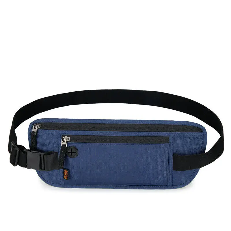 Travel Fanny Pack Money Belt RFID Blocking Sports Waist Bag Fanny Pack Hidden Wallet Zip Waterproof Running Waist Bag 3