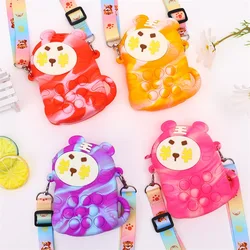Sac à main Pop It pour enfants, Pop It Fidget, jouets Push Bubble, porte monnaie, sacoche Simple décompression à fossettes, jouets Anti Stress à presser, nouvelle collection 