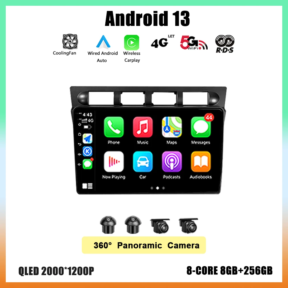 

Car Radio Multimedia Player Android 13 For Kia Picanto SA Morning 2004 - 2007 Navigation GPS DSP Carplay WIFI+4G