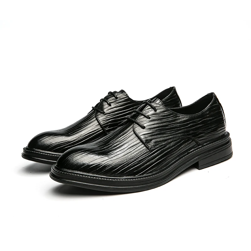 

Men Wedding Leather Business Men's Dress Pointed Casual Youth British Style Inner Heightening Spring 2022 New Arrivals Shoes