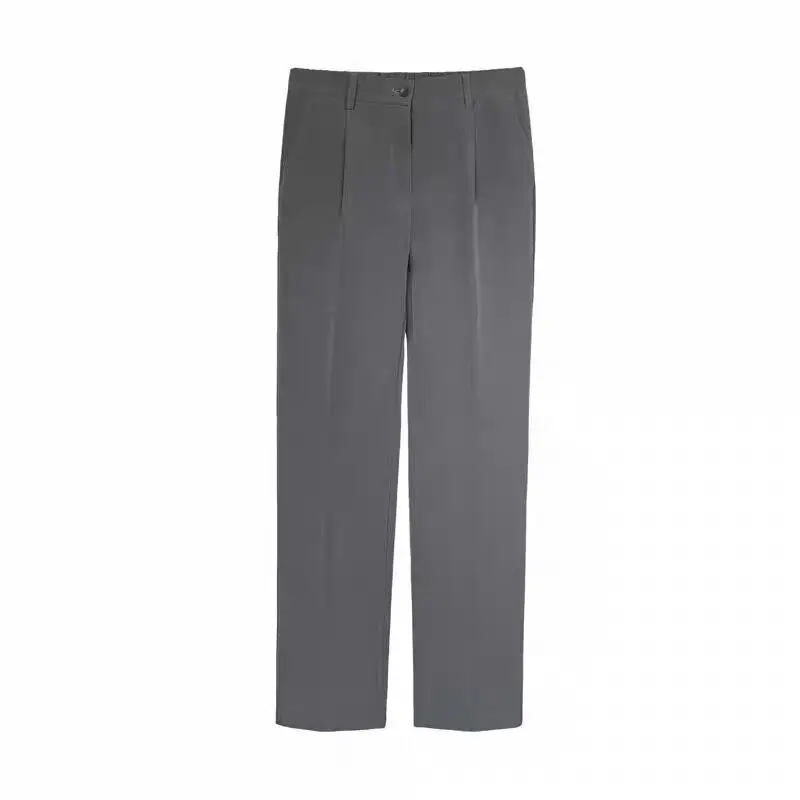 Gray Suit Pants Men Fashion Business Society Mens Dress Pants Korean Loose Straight Pants Mens Office Formal Trousers M-2XL 6