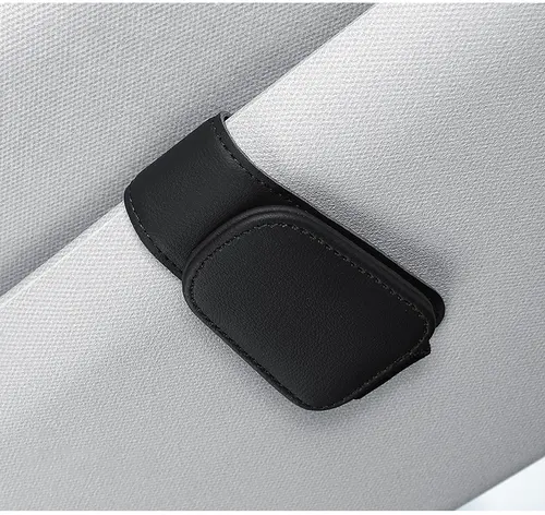 Sunglasses Holder Is Suitable for Car Sunshades Magnetic Leather Sunglasses Clip and Ticket Clip Car Sunshade Accessories - Image 8
