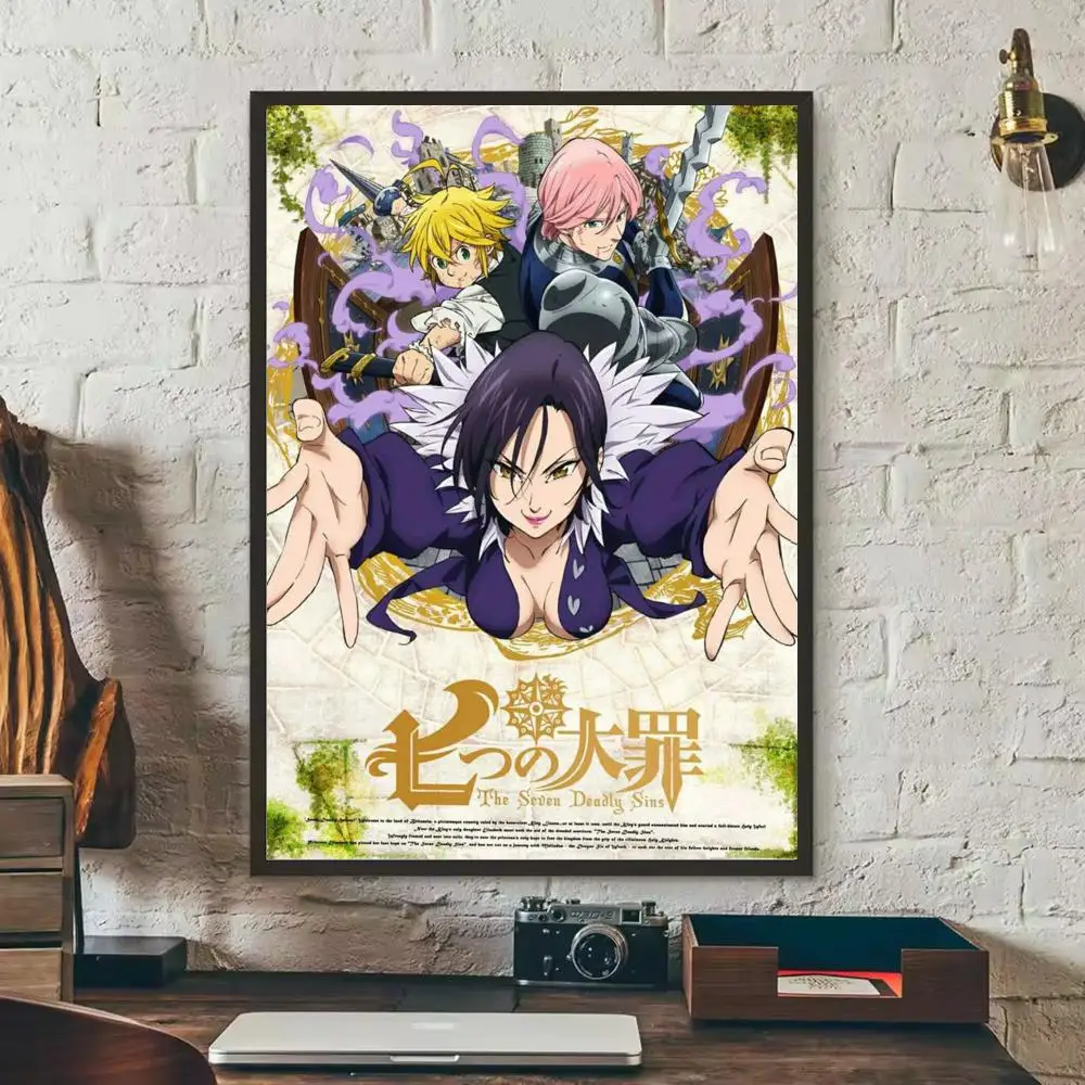 Stylish S-Seven D-Deadly Sins Decorative Poster for Home, Restaurant, and Office Wall Art