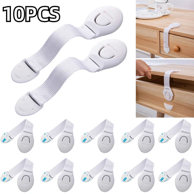 New Baby Safety Drawer Lock Anti-Pinch Hand Cabinet Drawer Lock Plastic  White Safety Buckle Child Child Protection - AliExpress