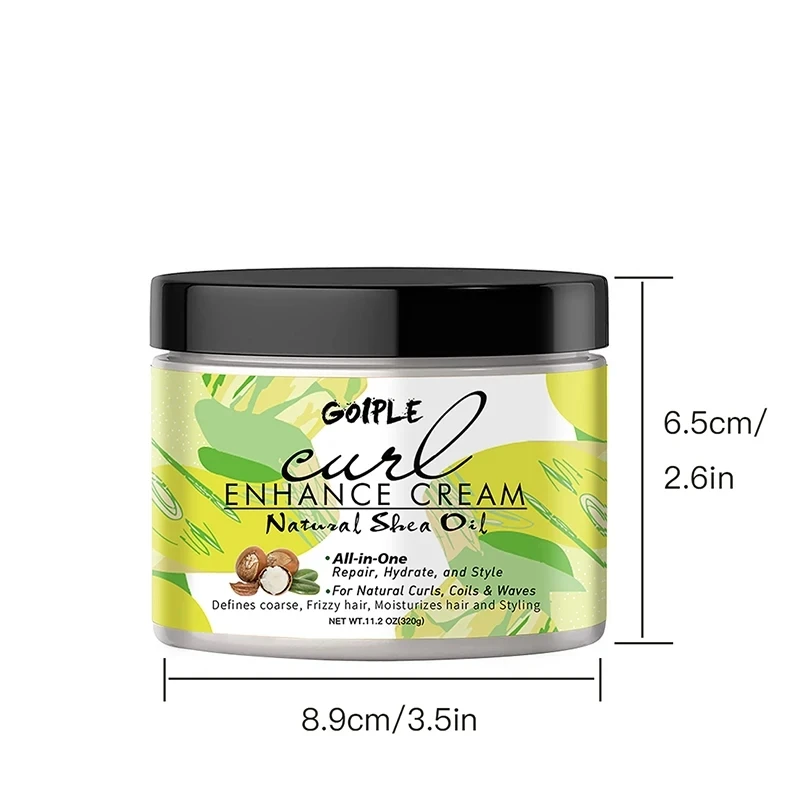 320G Curl Enhancing Cream for Frizz Control Curl Defining Curly Wavy Hair Care Elastin Styling