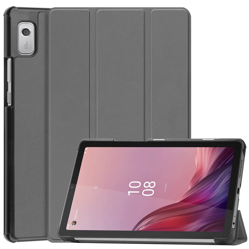 Til Lenovo Tab M9 TB-310FU 9 tommer 2023 etui PU læder Tri-folde stativ Magnetisk Flip Stand Cover til Lenovo Tab M9 tablet_voghion.com