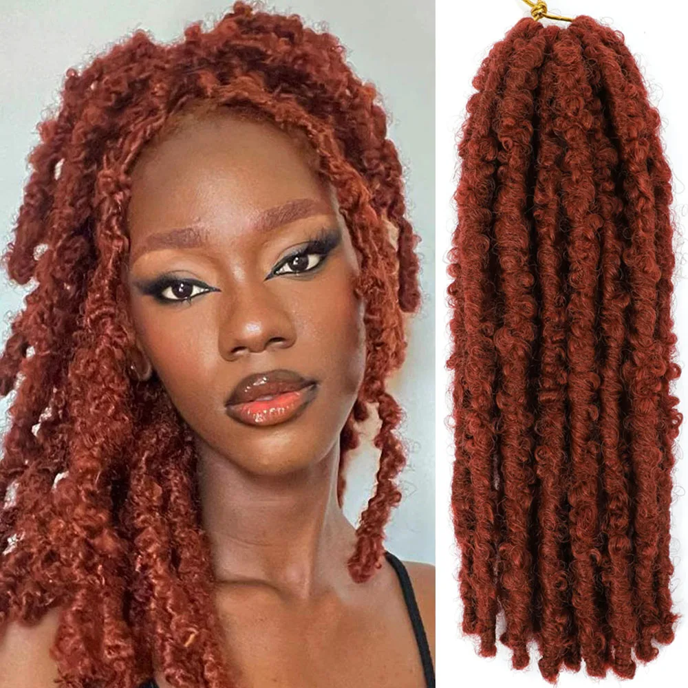 New Styles Boho Faux Locs Crochet Hair Pre-twisted Butterfly Locks Crochets Braiding Hair Short Soft Dreadlocks Hair Extensions 1