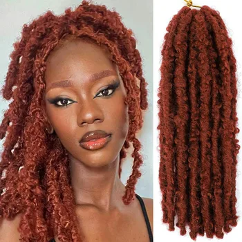 New Styles Boho Faux Locs Crochet Hair Pre-twisted Butterfly Locks Crochets Braiding Hair Short Soft Dreadlocks Hair Extensions 1