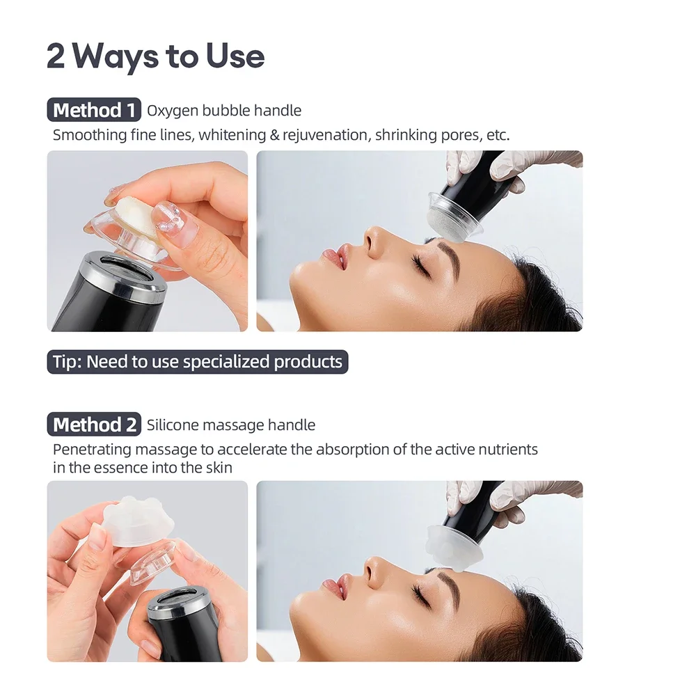 Oxygen Bubble Pen 360&deg; Rotating Oxygen Facial CO2 Bubble Machine Skin Rejuvenation Pore Clean Skin Hydrating Beauty Device skin care device facial bubble beauty device