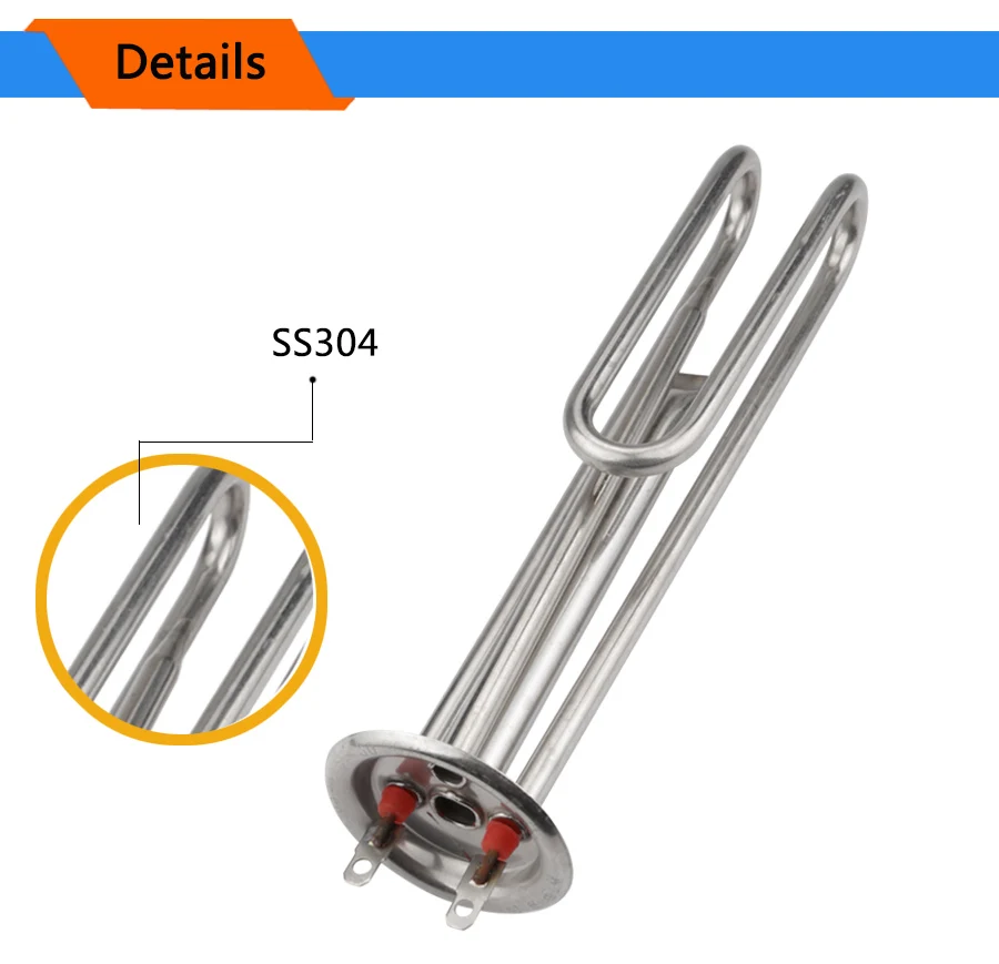 Description Picture 3 of item220V 1.5KW/2KW/3KW  63mm Cap Butane Gas Water Heater - Resistance Heating Element for Heat Pump Pool Heater with 2 Probe