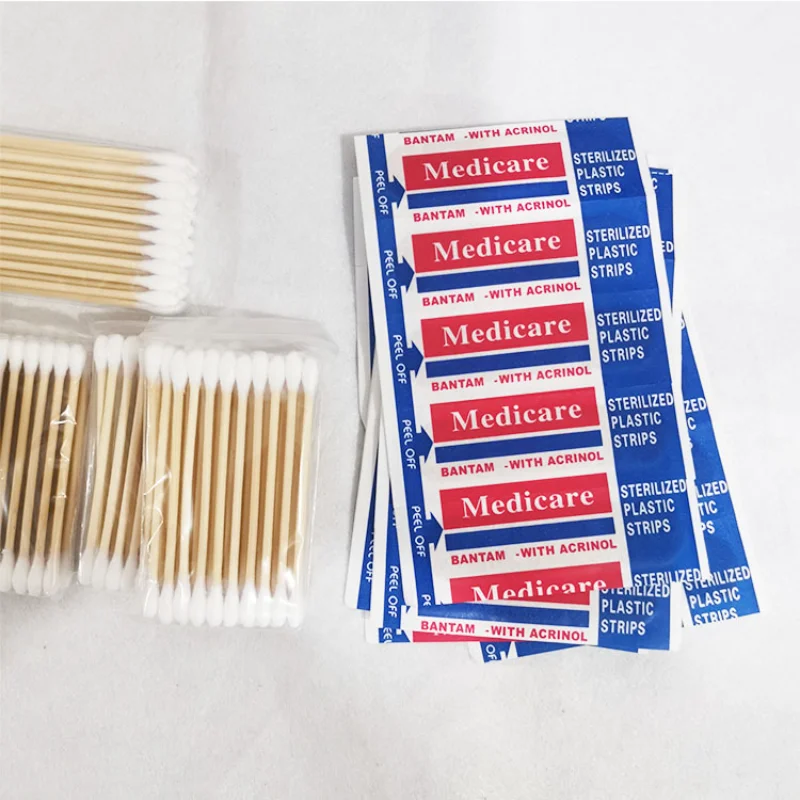 

100pcs/set Bandage Emergency First Aid Bandage Plaster Non-woven Fabric Waterproof Breathable Sterile Wound Paste Medic Band Aid
