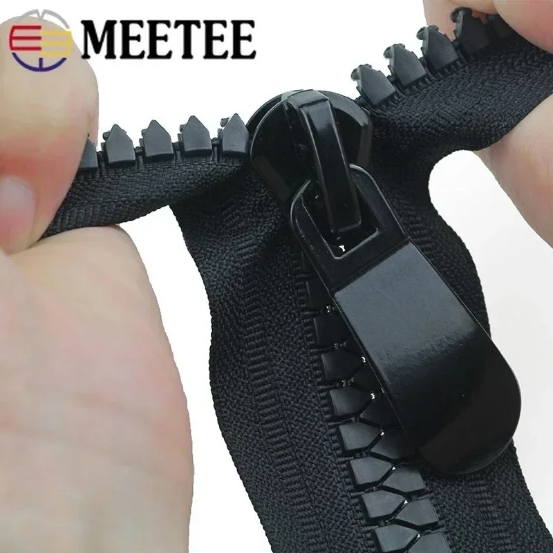 8# 15# Large Resin Zipper 70-150cm Double/Single Slider Open-end Zippers for Sew 20cm Close-End Pocket Zips Jacket Lock Long Zip