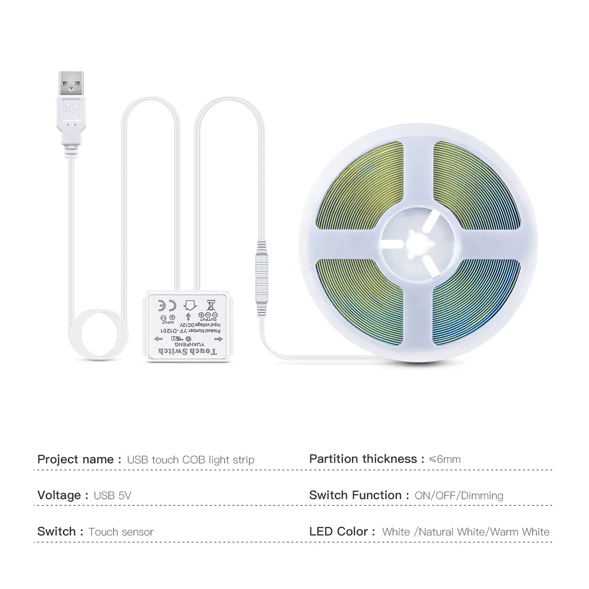 Bathroom lights Makeup Mirror Light USB COB LED 5V Strip luces para espejo Touch Dimmming vanity mirror lights Lamp Lighting