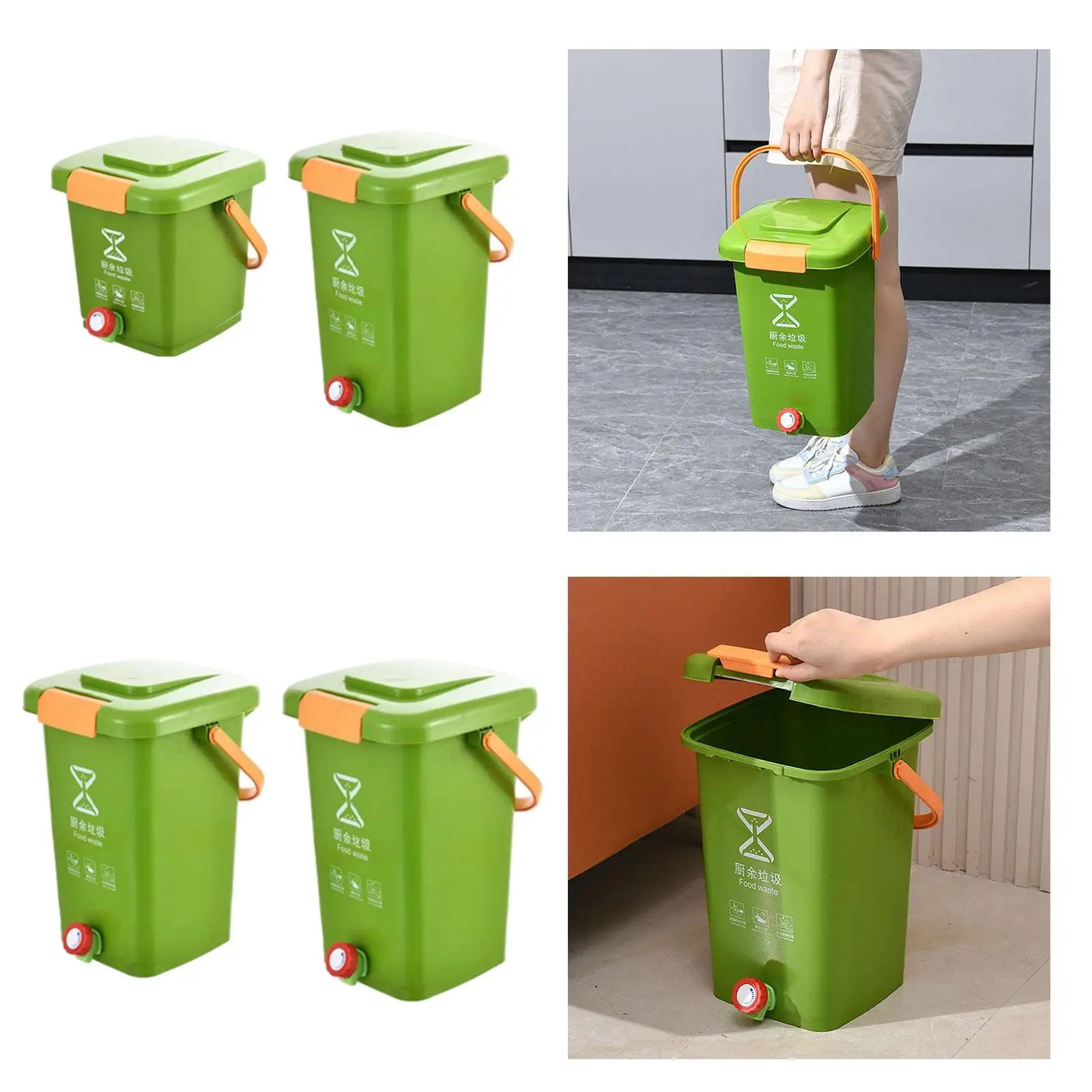 Kitchen Garbage Storage Bucket Composting Recycle Bucket Multifunction Modern Waste Bin Counter Compost Bin for Counter Kitchen