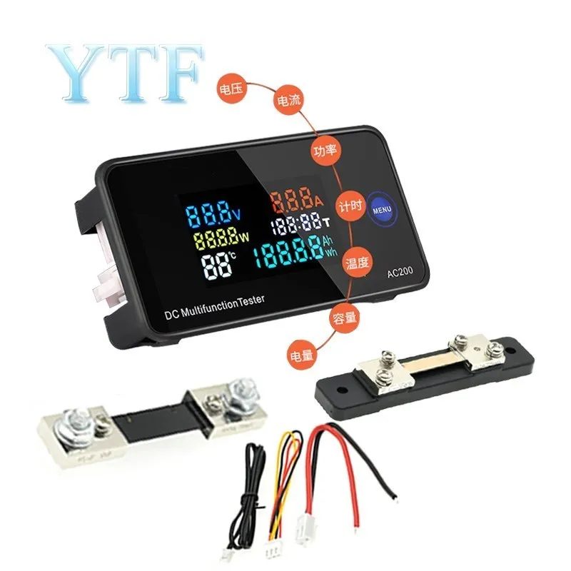 

DC 0-200V Voltmeter Ammeter KWS Power Energy Meter LED Digital DC Wattmeter Electric Meter With Reset Function 0-100A