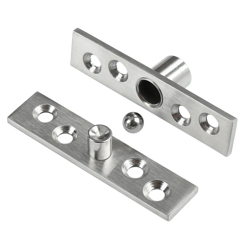 Stainless Steel Door Hinges Rotating 360 Degree Rotation Axis Up and Down Locating Shaft Hidden Pivot