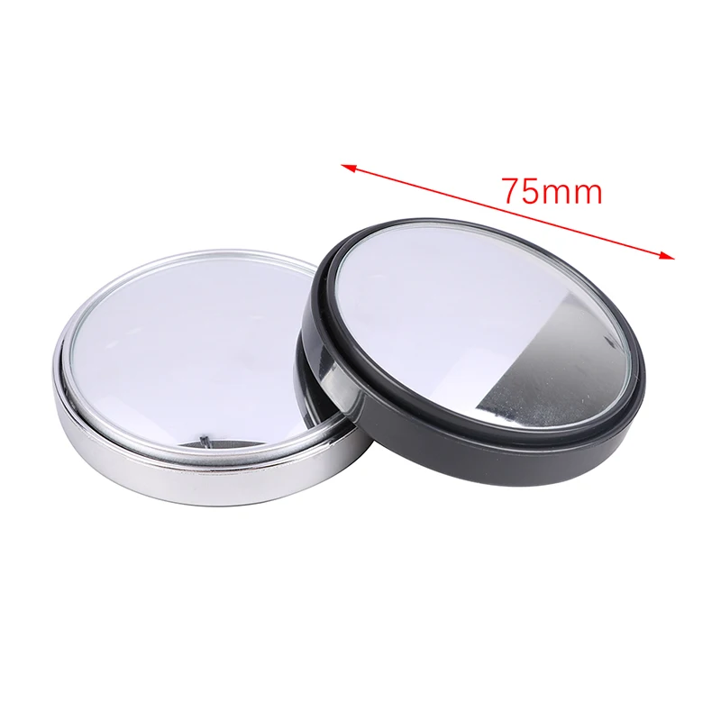 새로운 2PCS 75MM 3R-036 스틱온 볼록형 사각지대 백미러(조정 가능한 광각 포함)