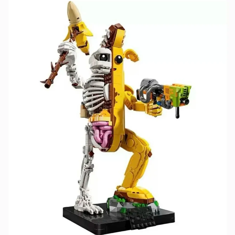 Moc 1414Pcs Movie Game Peely Bone Humanoid Banana Model Bricks 77072 Building Blocks Fortnite Sets Adults Toys Christmas Gifts building blocks,construction blocks,anime block toys