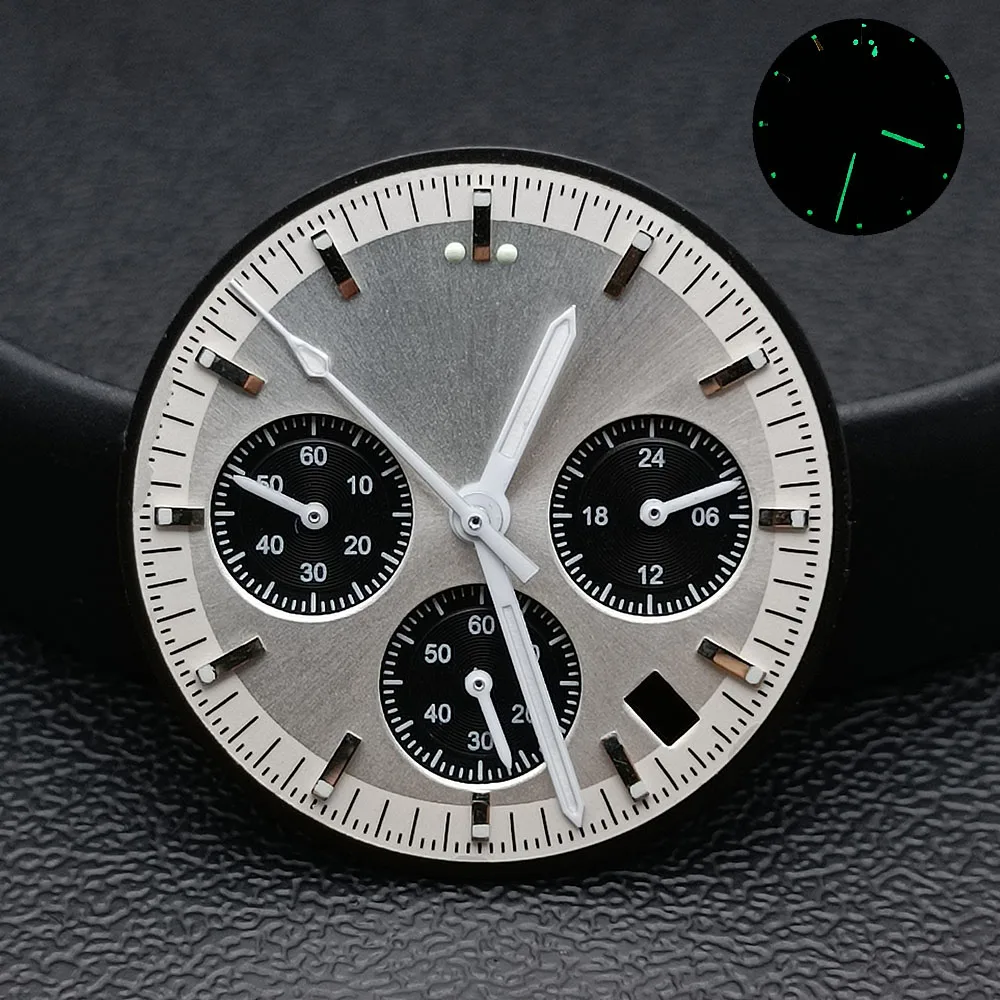 Elegant Silver/Black Metal Watch Case with Quartz Movement Compatibility and 32.5mm Dial - Ideal