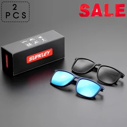 SUPKLEY Sports Polarized Sunglasses with UVA&B Protection - Comfort Eyewear Accessory (GlossBlackVBlue)