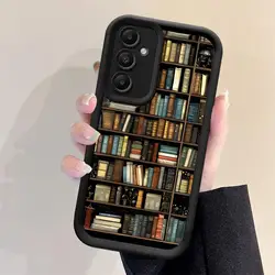 Vintage Bookshelf Kitten Soft Phone Case Cover - Galaxy A52 4G 5G (UUANA01)