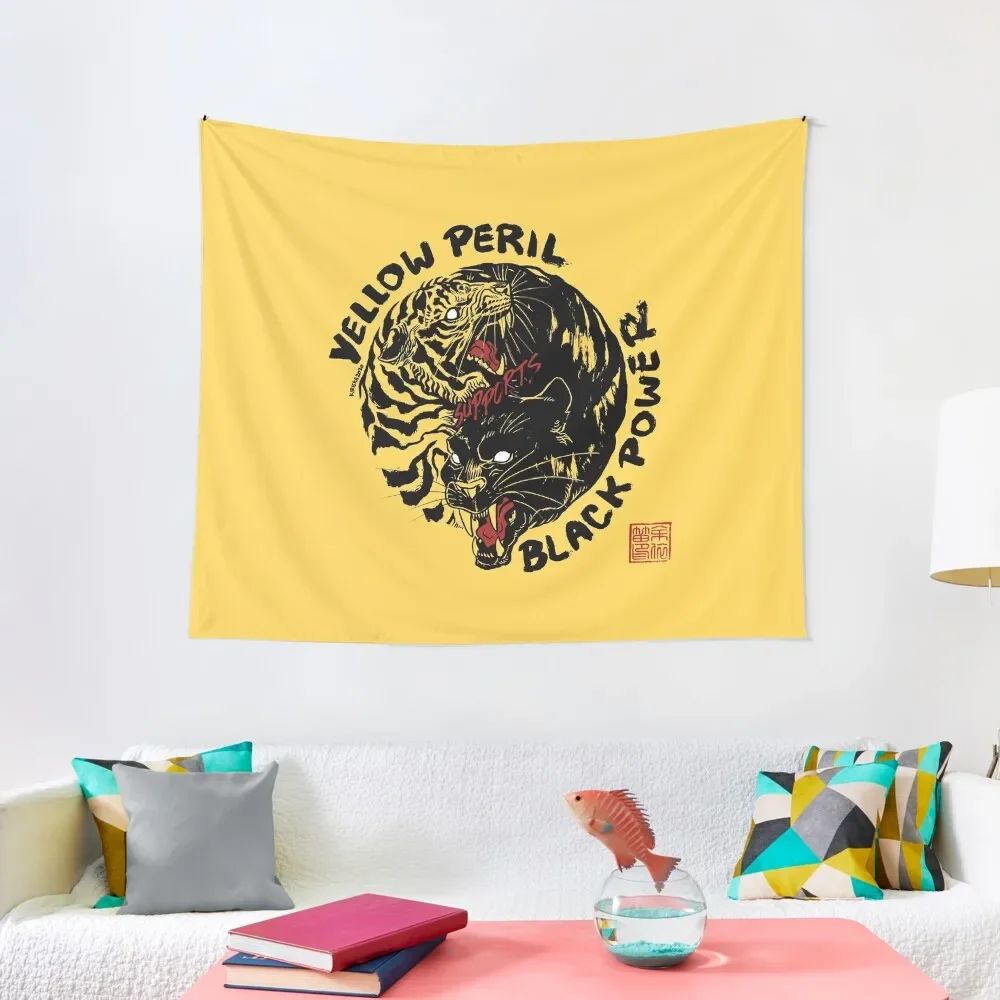 

Гобелен «желтая перила» с поддержкой черного цвета, украшение для спальни, украшение для стен, настенные подвесные обои, гобелен