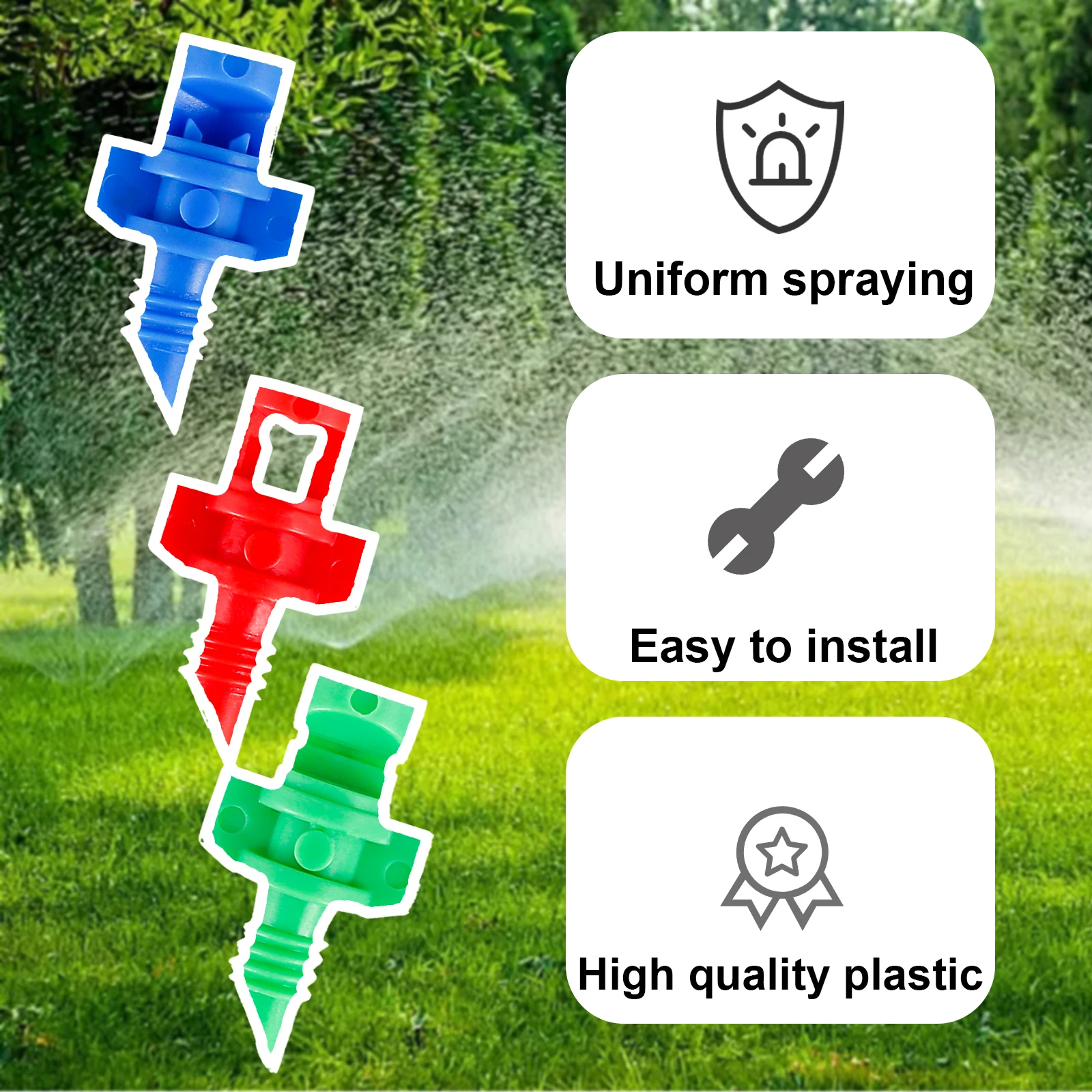 Refraction Nozzle 300Pcs 90/180/360 Degree Garden Drip Irrigation Sprinkler