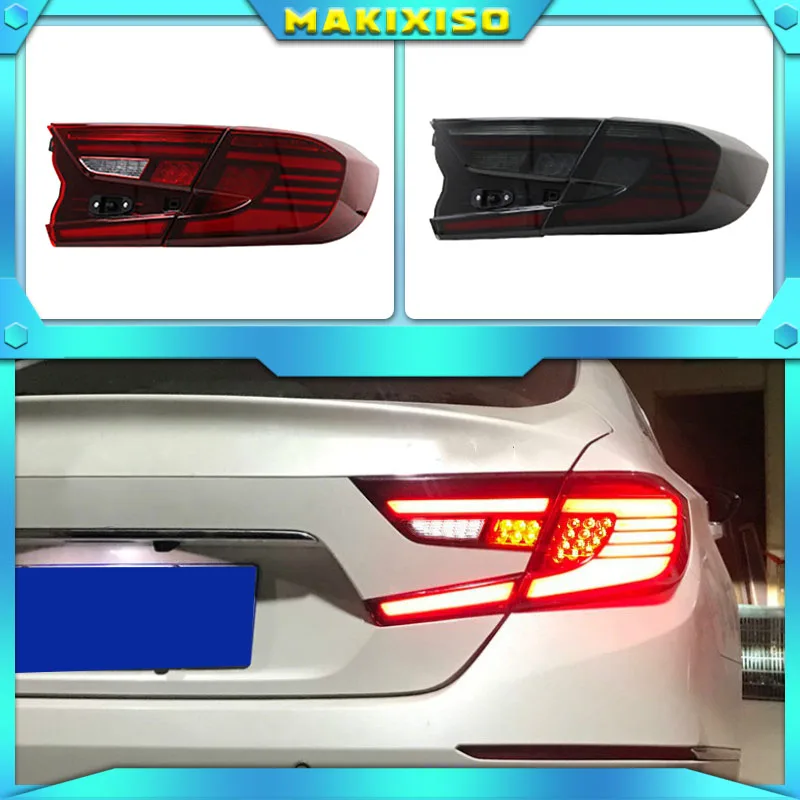 

Car Styling Tail Light For Honda Accord 10 2018 2019 taillight Rear Fog Lamp + Brake Light + Reverse Light + Dynamic Turn Signal