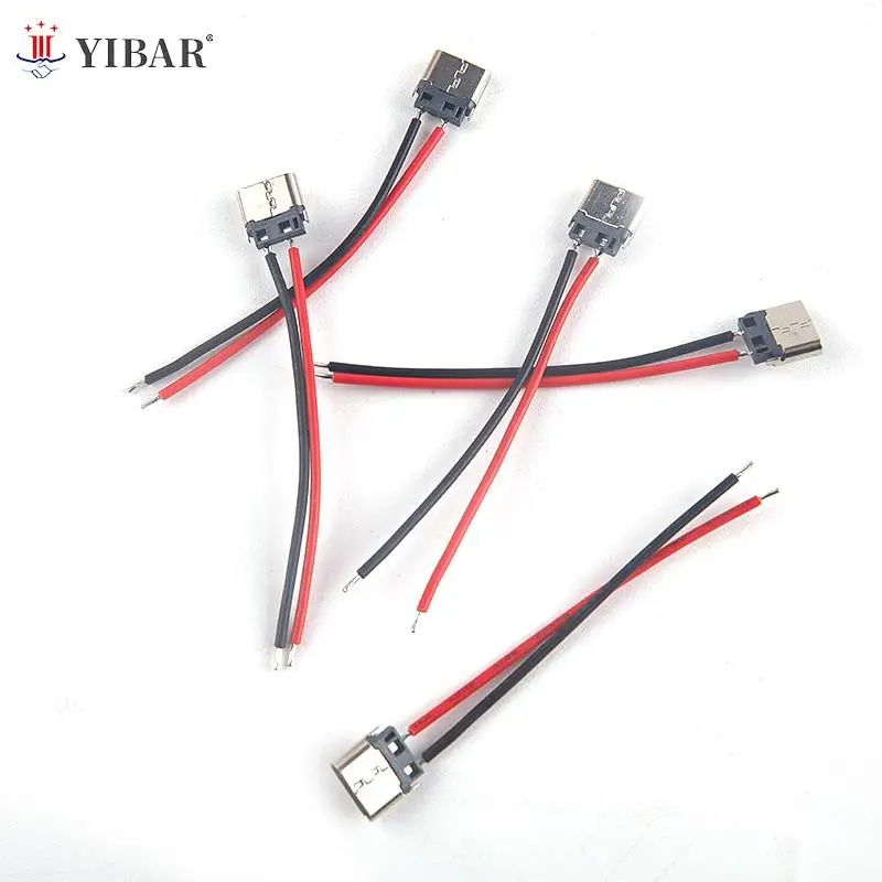 

5/10pcs USB Type-C 2P Welding Wire Female Connector Cable For Mobile Phone Charging