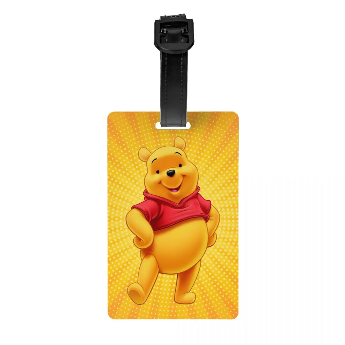 

Custom Cartoon Bear Winnie The Pooh Luggage Tag Privacy Protection Baggage Tags Travel Bag Labels Suitcase