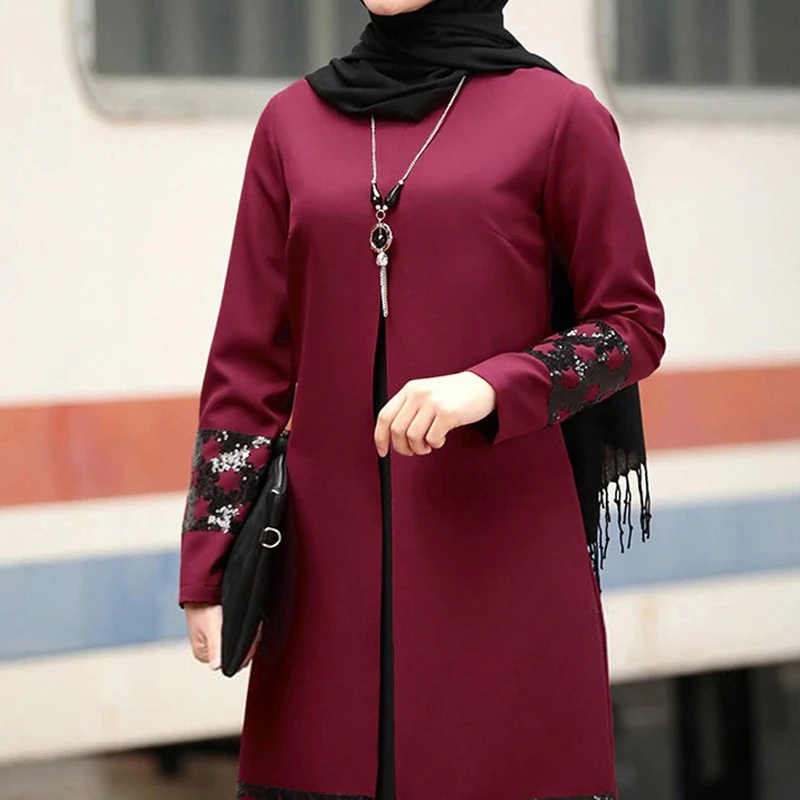 Two Piece Set Muslim Elegant Abaya Dress Women Musulman Turkey Hijab Dress Caftan Moroccan Kaftan Islam Clothing Abayas Suits