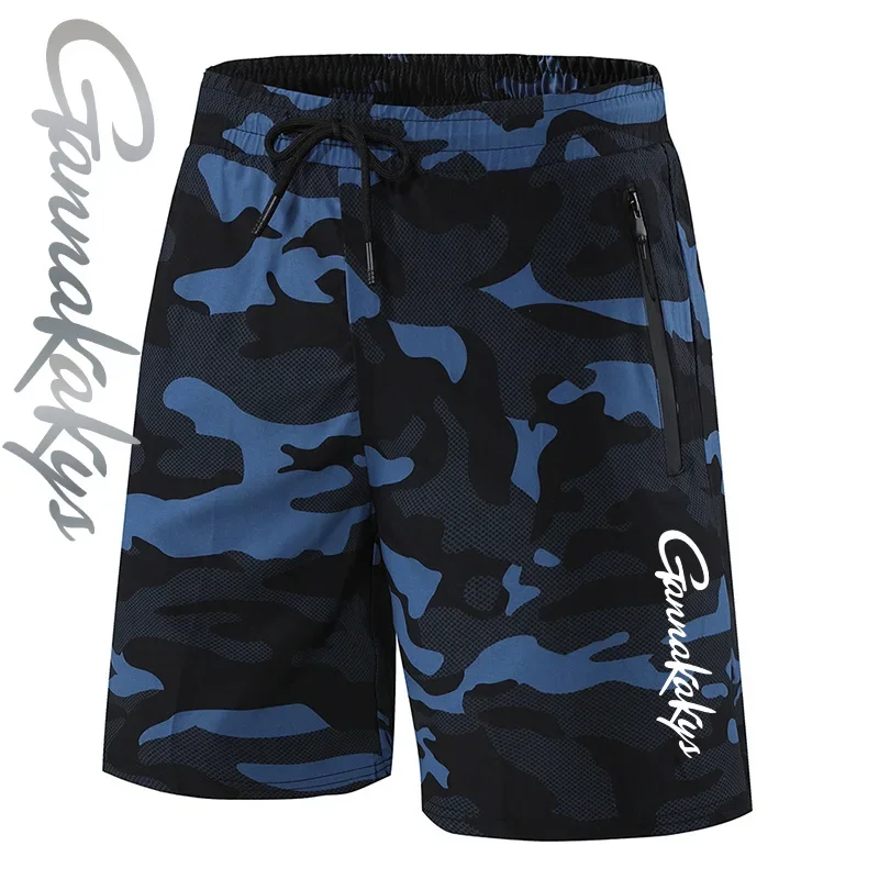 Summer Fishing Pants Men's Sports Quick Dry Breathable Shorts Outdoor Mountaineering Fitness Running Shorts