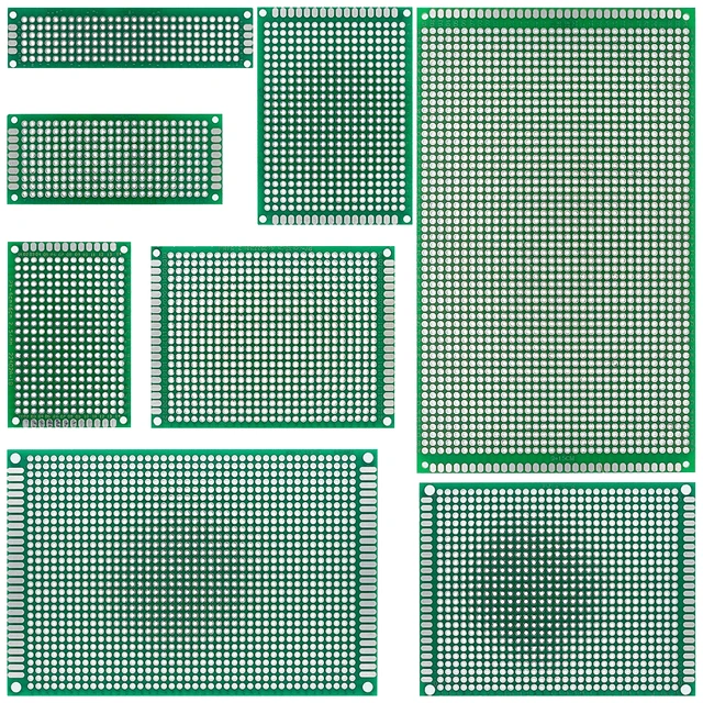 Double Side Prototype Diy Universal Circuit Board Protoboard For Arduino 2x8 3x7 4x6 5x7 6x8 7x9 8x12 9x15 cm YANXD