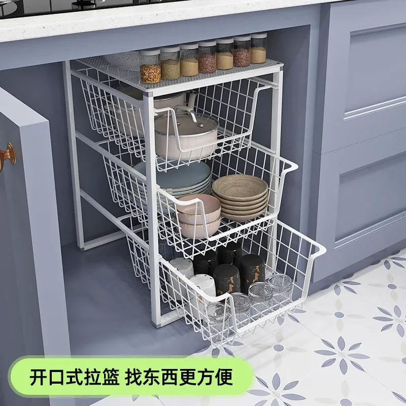 Drawer Storage Rack Kitchen Cabinet Organizer Plate Bowl Separator Tiered Dish For Plates Bowls Utensils Solution 2