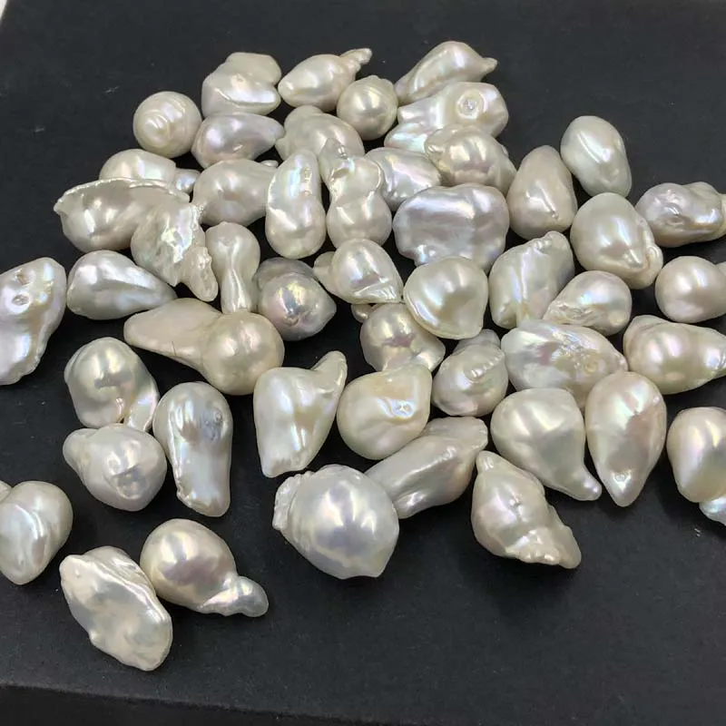 ELEISPL JEWELRY LOts 150g Natural Colors Baroque Pearls 15-25mm Undrilled White Loose Beads #22010456-2