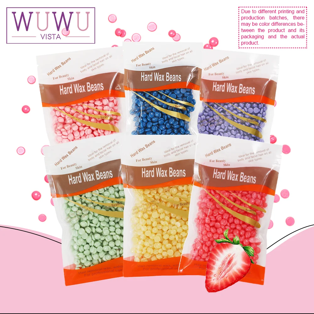 Hair Removal Wax hard wax beans hair removal tool 100g/3.52oz Hot Wax Hair Removal Depilatory Waxing hard Beans for Wax Heater Painless for all Hairs Removal Beans