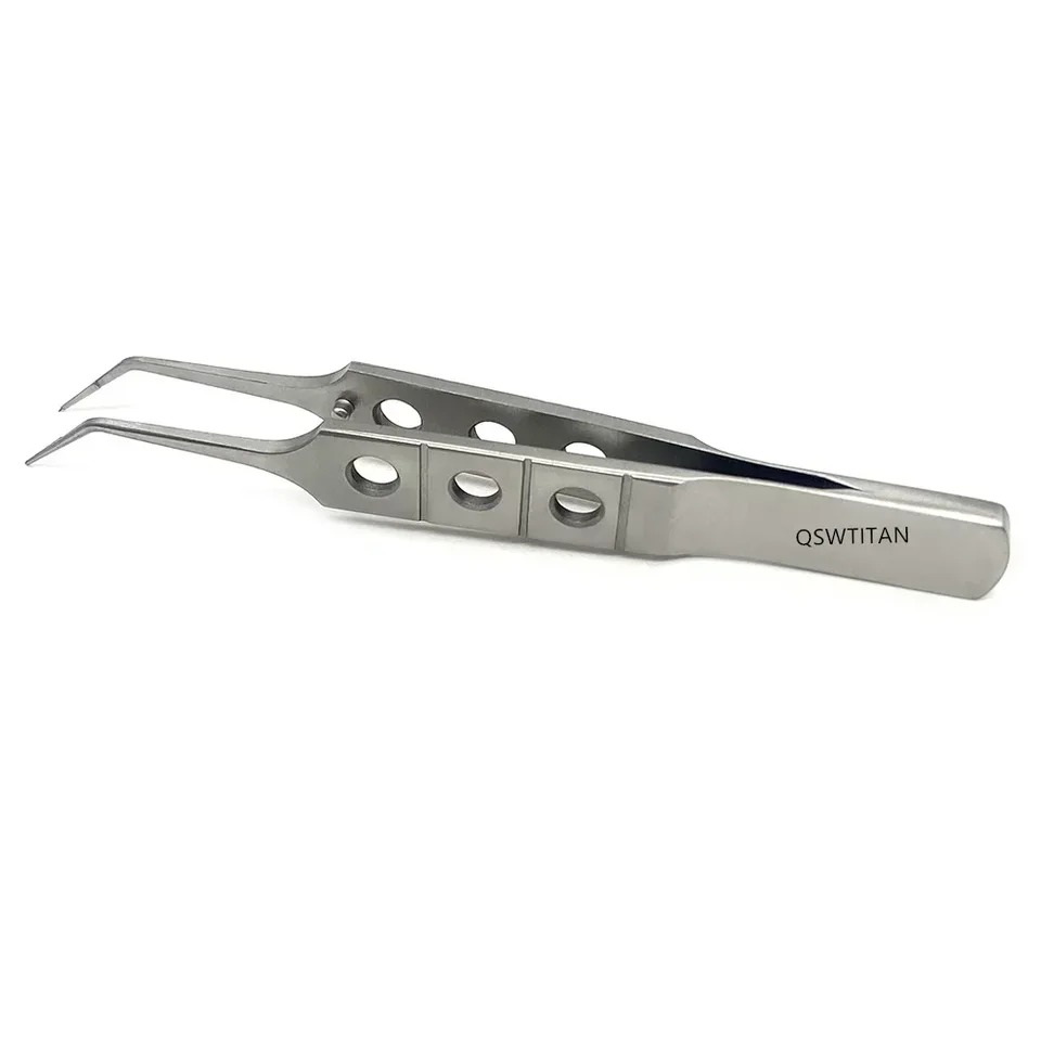 Pinzetta In Titanio Per Microchirurgia Oftalmica - Strumento Piatto Per Laboratorio/Medico, 1 Pezzo