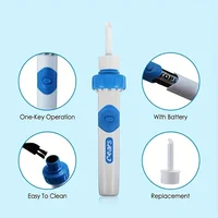 Electric Ear Cordless Safe Vibration Painless Ear Cleaner Silicon Ear Spoon Tool Set Ear Wax Removal Tool for Adults & Children 2
