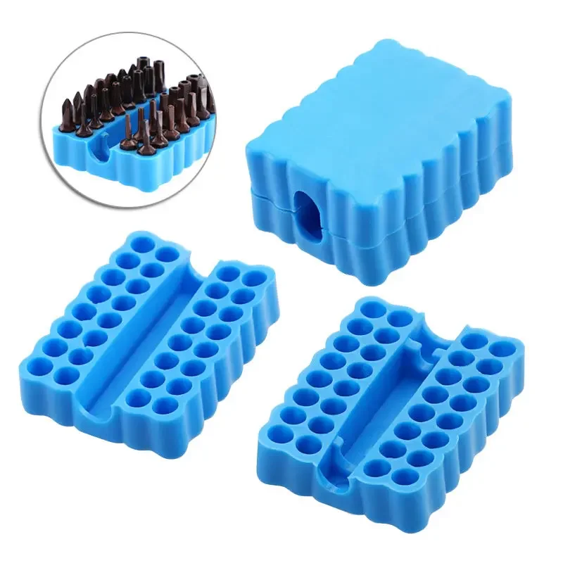 

Bits Case Holder Bit For Holder Head Bit 6.35mm Storage Organizer Shank Drill 32 Plastic Box Screw Hex Screwdriver Holes Blue