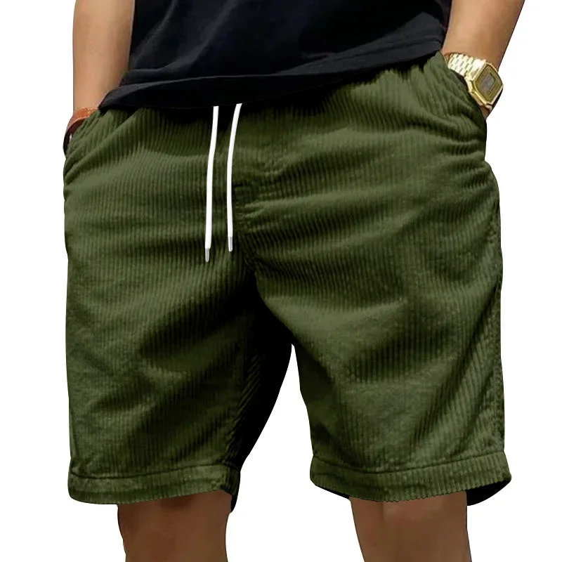 American Heavy Duty Work Shorts Summer I Trendy Retro Corduroy Fashion Men's Casual Shorts 3