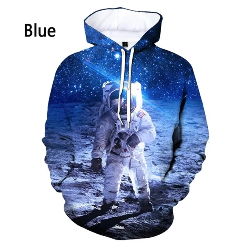 thumbnail image 1 of Nueva sudadera con capucha de traje espacial de astronauta de moda para hombres y mujeres con estampado 3D, sudadera de manga larga, chándal de gran tamaño para hombres, 1 of 5