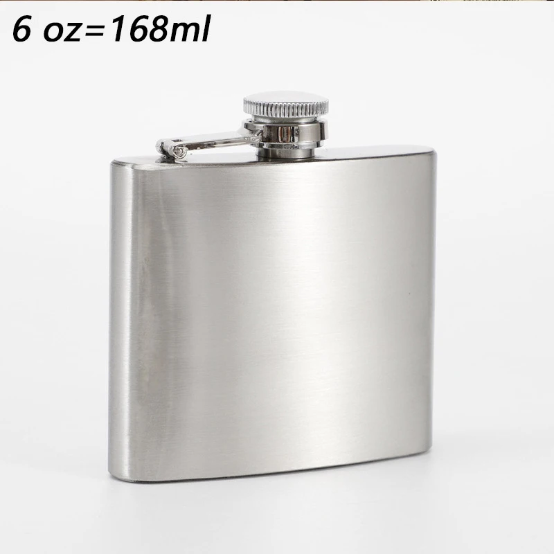 Sleek Stainless Steel Hip Flask - 10oz Portable Alcohol Bottle with Screw Cap